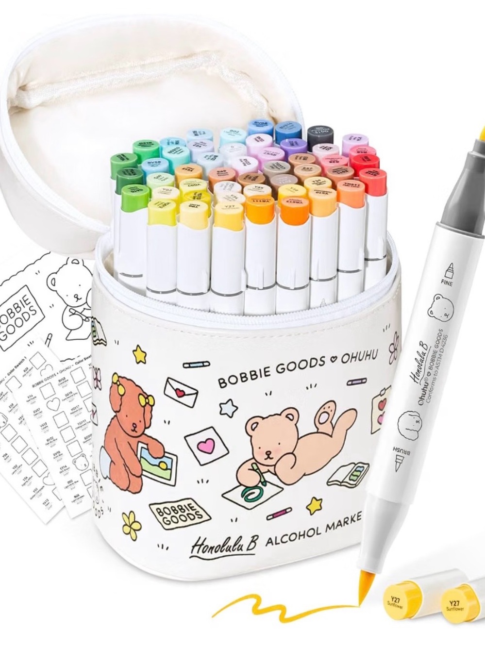 Ohuhu + Bobbie Goods Alcohol Markers Co-Branded 48 Color Brush&Fine Tip